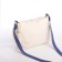 Youth bag with zipper, milk/blue color
