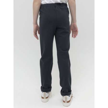 Pants for girls, height 122 cm, dark gray color-3