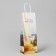 Gift package for a bottle, packaging, "Happiness inside", white craft, 13 x 36 x 10 cm
