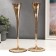 Glass "narrow glass" golden caramel set 28.5x10.5x10.5 cm