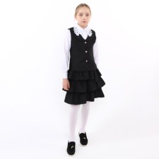 School suit for girls, black color, height 128 cm