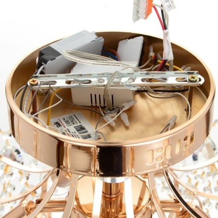 Chandelier 6x60W E27 +LED PDD Gold 56x56x47cm SVK-7