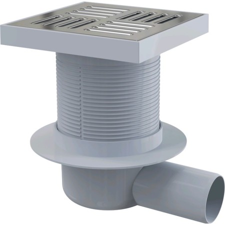 ALCAPLAST APV5411, 150 × 150/50 mm, side drain, wet waterproof wet