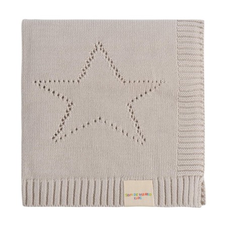Baby plaid, size 70x90 cm, beige color-1