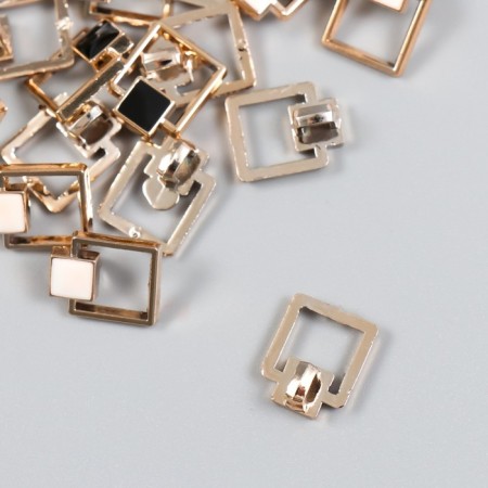 Buttons plastic for creativity on the leg "Geometry" set of 20 pcs mix 1.4x1.1 cm-2