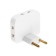The tee is flat, rotary, 3 sockets, 10a, without a salary, white