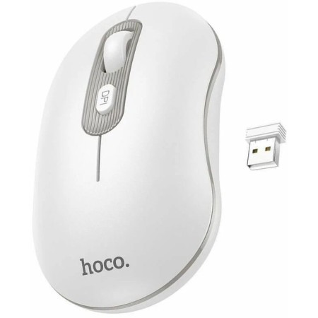 Hoco GM21 mouse, wireless (2.4), optical, 1600 dpi, white-3