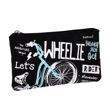 Penal soft, 1 department, 120 x 220 mm, flat, Erich Krause, Bicycle Rider, 57500