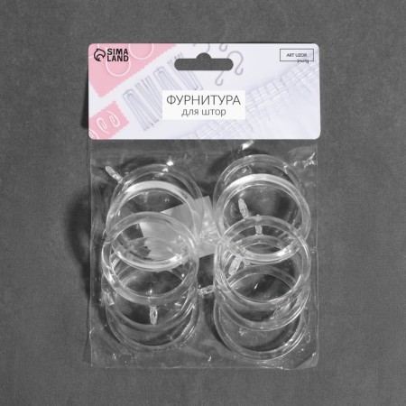Ring for the cornice, d = 40/50 mm, 10 pcs, the color is transparent-2