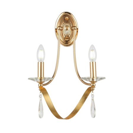 Wall lamp EVOLUCE. Sle120211-02. Filatta. 2x40 watts, E14, 26x33 cm, color French gold
