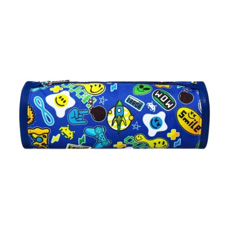 Penal soft, 1 compartment, quadro, 70 x 200 mm, Hatber "stickers" silicone+textiles, blue npn_72260-1