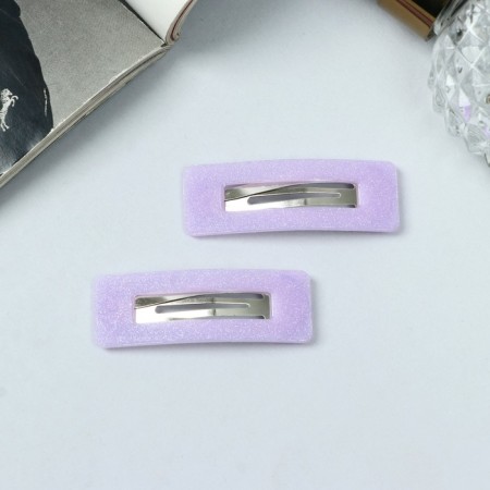 Invisibility for hair "Adeli" (set 2 pcs) Gloice straight, 5 cm, lilac-1