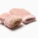 Baby mittens about the claim Minaku with a margin 15 cm pink
