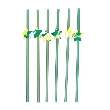 Star cocktail tube, in a set of 6 pieces, color mix-3