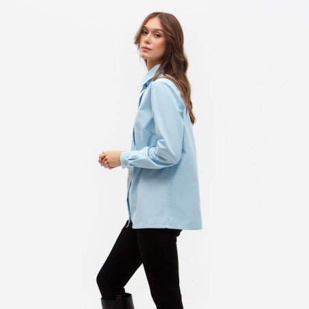 Women's shirt minku: classic color Blue, size 48-1
