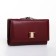 Women's wallet on the button, burgundy color