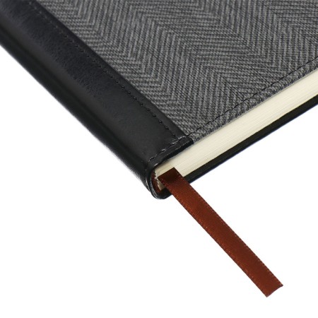 Organizer, A5, 128 sheets, a cage, the cover of the leatherette, with a knife, "patterns", gray-2