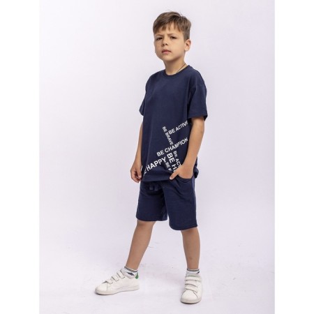 Shorts for a boy, height 98 cm, blue color-1