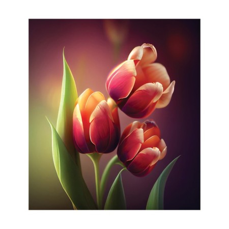 Set of napkins for setting the table "Bouquet of tulips", rectangular, size 32x46 cm, 4 pcs-2
