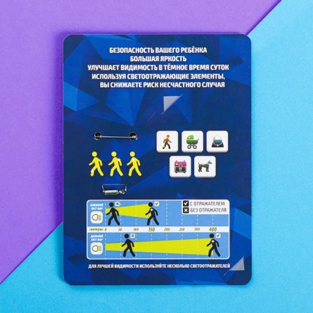 A set of reflectors "Caution Pedestrian", keychain, icon, terminaclei.-7