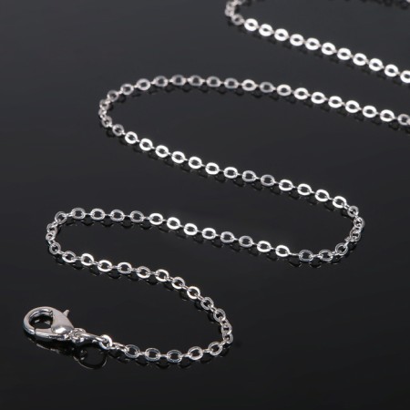 A chain with a carbine l = 45 cm (set of 5 pcs.) Small weaving, color silver