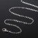 A chain with a carbine l = 45 cm (set of 5 pcs.) Small weaving, color silver