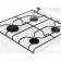 Flama AVG 1402 W stove, gas, 4 burners, without oven, two shelves, white