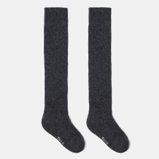 Female stockings from Mongolian wool, black color, size 23-25 ​​(36-42)