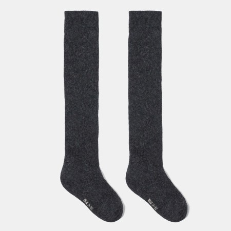 Female stockings from Mongolian wool, black color, size 23-25 ​​(36-42)