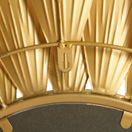 Decor Wall metal with a mirror "Flower. Fan" gold 94x94x7 cm-5
