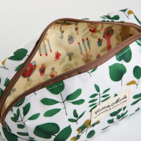 Cosmetic bag with lightning, white/green color-2