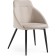 Stool on a metal frame fus metal/fabric, black/beige 58x50x85 cm