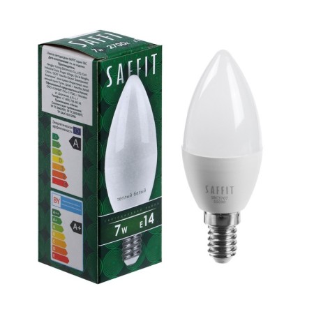 LED LED SAFFIT, C37, 7 W, E14, 2700 K, 560 lm, 220 °, 100 x 37