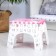 Stool "alphabet" folding, children, pink/white color