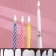 Candles for the cake "Bright strip", 7 cm, set (3 twisted and musical)