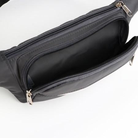 Lightning waist bag, 2 outer pockets, dark blue color-4