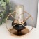 Climber metal, glass for 1 candle "Sphere" black with gold 16.5x14.5x14.5 cm