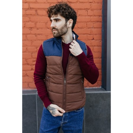 Male ise vest, size 46, brown color-9