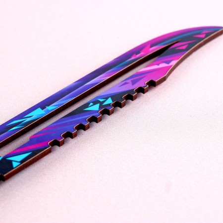 Model made of wood "knife", purple-4