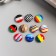 Tops for creativity plastic "Bright stripes" Semsariki set 50 pcs 0.8x0.8 cm