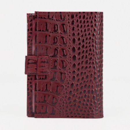 Cover for autoDocations and passports on the button, burgundy color-1