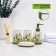 Set of accessories for the bathroom "Spring", 4 items (400 ml dispenser, soap dish, 2 glasses), white color