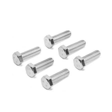Bolt Stroybat, with a hexagonal head, galvanized, Din933, M6x20 mm, 6 pcs-1