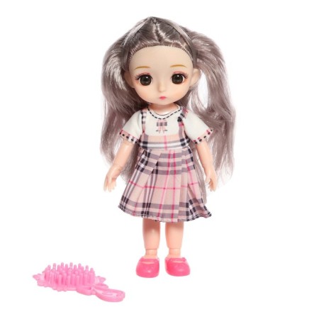 Fashionable hinge doll "Mika" in a dress, mix-11