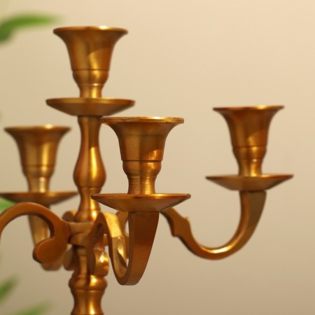 Jnii aluminum candlestick for 5 candles 18x18x35 cm-3