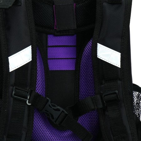 School backpack 38 x 30 x 16 cm, ergonomic back, stavia "cat", black-11
