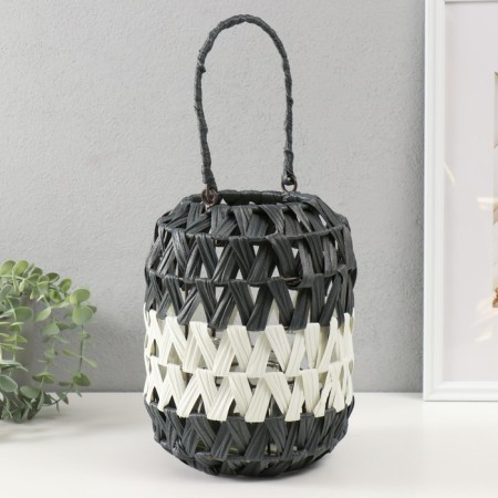 Climber Plastic for 1 candle "zigzag" black and white 11x20x27 cm-1