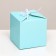 The box is folding, square, blue, 12 x 12 x 12 cm,