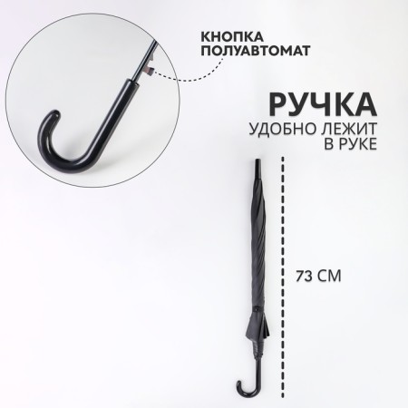 Umbrella - semi -automatic cane "Happy Holid", 8 spokes, r = 46 cm, mix drawing-1