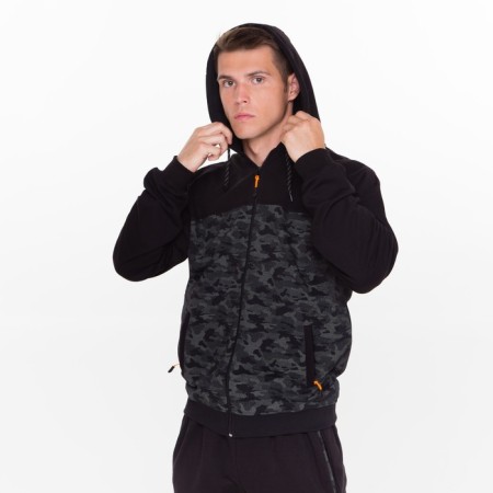 Male costume (sweatshirt, trousers), black color, size 54-4